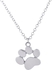 Fashion Lovely Pet Cat Paw Pendant Chain Charm Necklace Fashion Jewelry-Silver