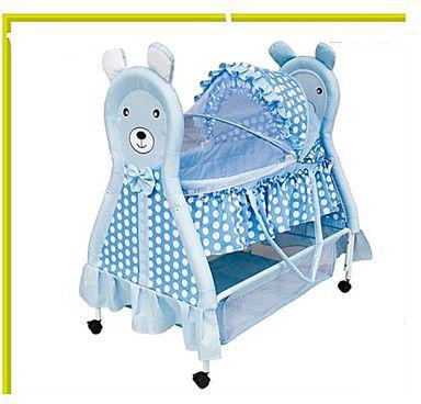 Generic 4 in 1 Rocking Baby Crib/Rocking Bed Baby Cradle Swing Cot & Baby Stroller With With Fabric Mosquito Net Infant Crib - Bassinet Can Be Taken Out