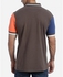 Dockland Colorful Short Sleeve Polo T-Shirt - Dark Coffee