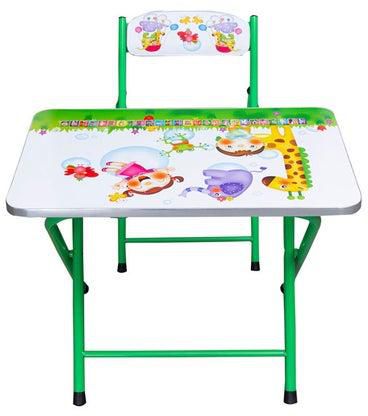 Study Table And Chair Set For Kids Green/White/Red 60x40x52cm