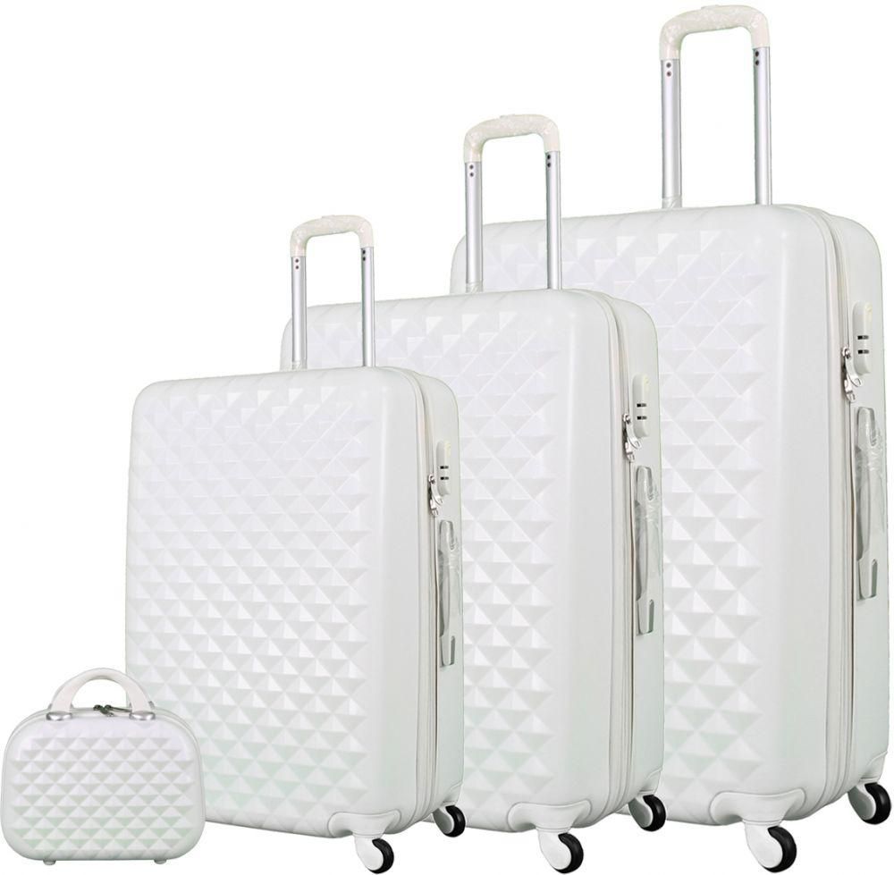 Trolley Travel Bags Set by Morano , 4 Pieces , White , 6686/3p