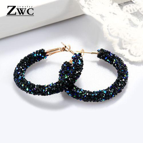 Fashion ZWC Vintage Korean Big Earrings For Women