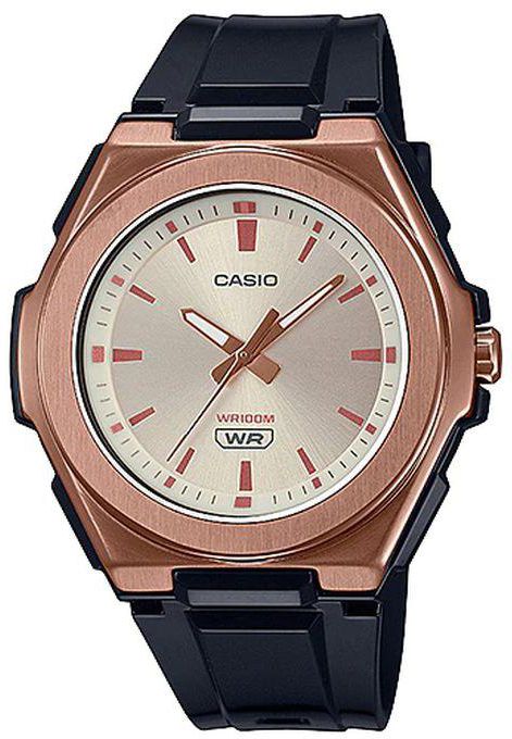 Casio Casio Watch for Women LWA-300HRG-5EVDF Analog Resin Band Rose Gold