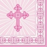 Radiant Cross Pink Religious Party Napkins, 16ct
