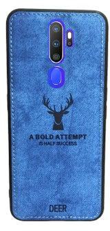 ELMO3EZZ Oppo A9 2020 Digital Luxury Soft Texture Patterned TPU Cloth Case, Dirt-Resistant, Anti-Shock, Anti-Fingerprint, Full Body Protective For Oppo A9 2020 (Blue)