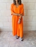 Orange Easy and Breezy Linen Dress