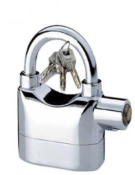 Alarm Security Padlock - Silver