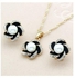 Gold Plated Floral Design Stone Studded Jewelry Set