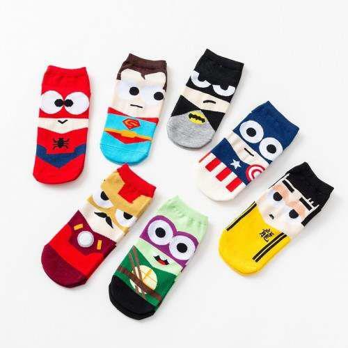 5Pairs Lot=10pieces Cartoon Male Boat Socks Invisible Summer Men Socks Cotton Casual Short Socks
