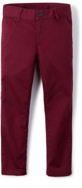 The Children's Place Boys Skinny Chinos Trouser - Burgundy