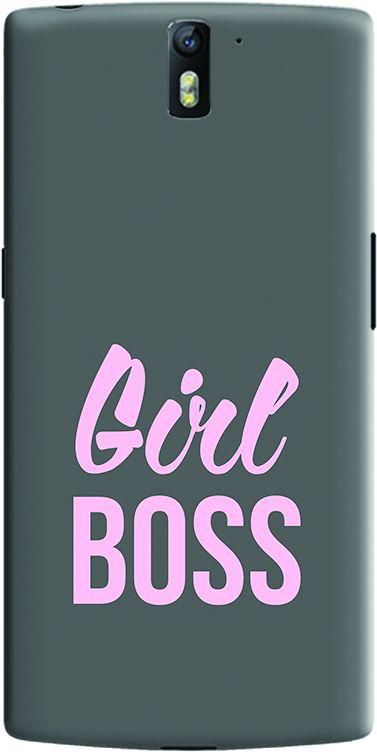Stylizedd OnePlus One Slim Snap Case Cover Matte Finish - Girl Boss (Grey)