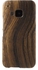 Wood Grain Leather Coated Hard Plastic Case and Screen Protector for HTC One M9