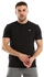 Diadora Men Cotton Basic Shirt Neck Style T-Shirt - Black