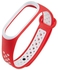 Replacement Watch Band For Xiaomi Mi Band 4 Red/White