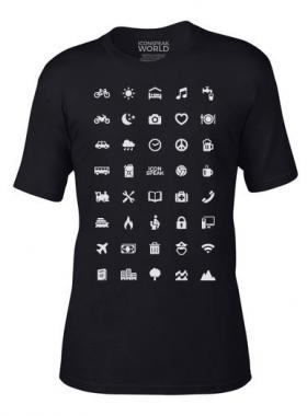 Icon Speak World Men's T-shirt Black M