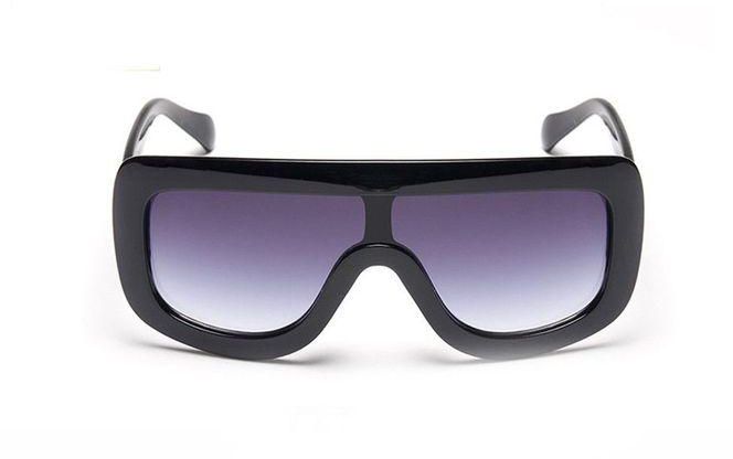 Duoya Women Men Fashion Big FrameSquar Sunglasses Sunglasses Brand Classic Sunglasses-Black