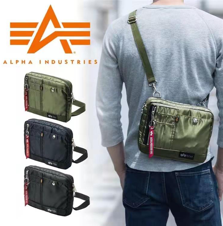 Alpha Industries 2 Ways Nylon MA-1 Shoulder Bag, Unisex (3 Colors)