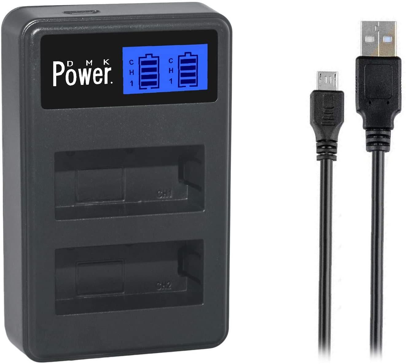 DMK Power FW-50 Battery LCD Dual USB Charger for SONY A7II A7R A7S,Alpha A6300 A6000 A5000 .NEX 5T