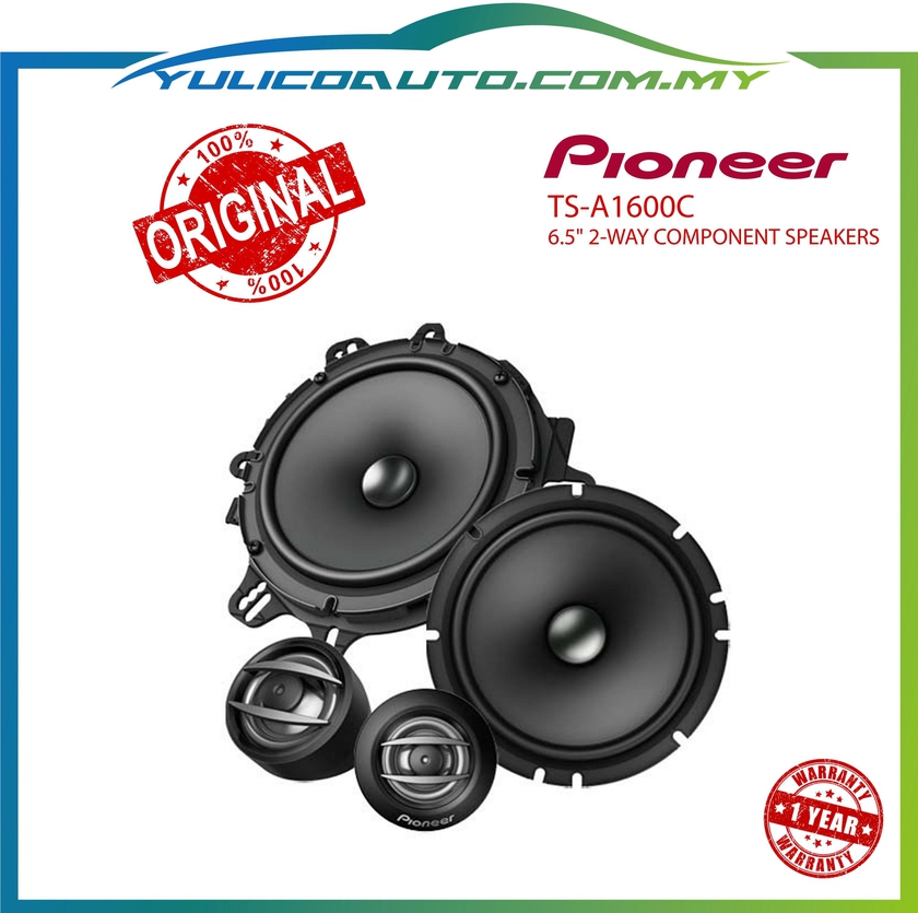 Pioneer Ts-A1600c 6.5" (16.5cm) 2 Way Component Speaker System - 350watts