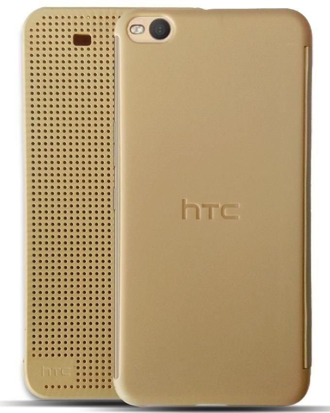 Dot View Case Cover for HTC One X9 - Gold
