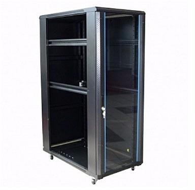 37U Wall Mount Network Server Data Cabinet Enclosure Rack Glass Door Lock With Fan Knock/down