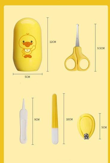 4 Pieces New Cartoon Pattern Baby Nail Scissors Set Baby Nail Care Barreled
