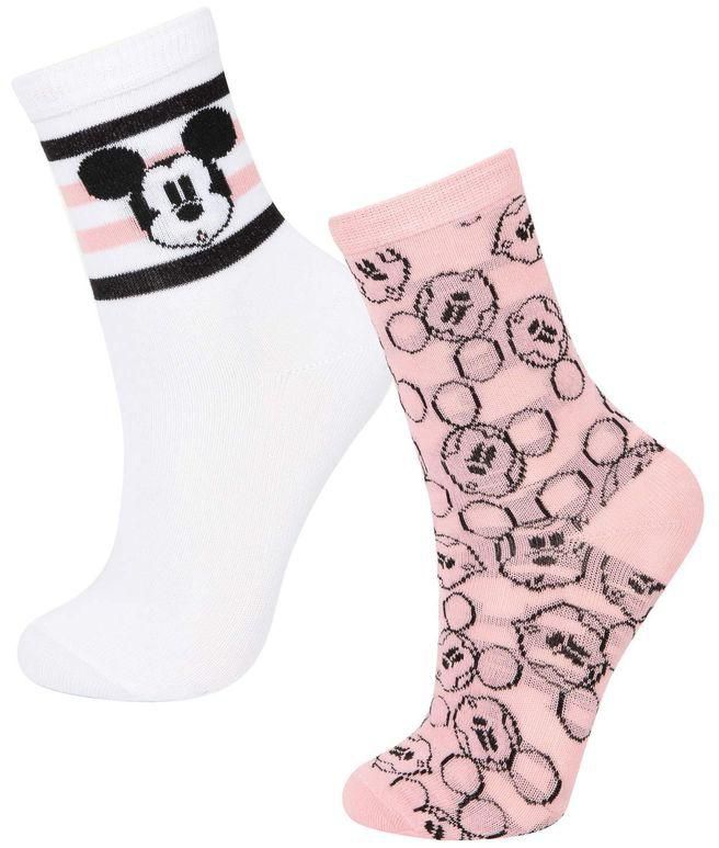 Defacto Girl Disney Mickey & Minnie 2 Piece Cotton Long Socks