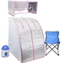 Portable Steam Sauna With Head Cover Free Foldable Chair