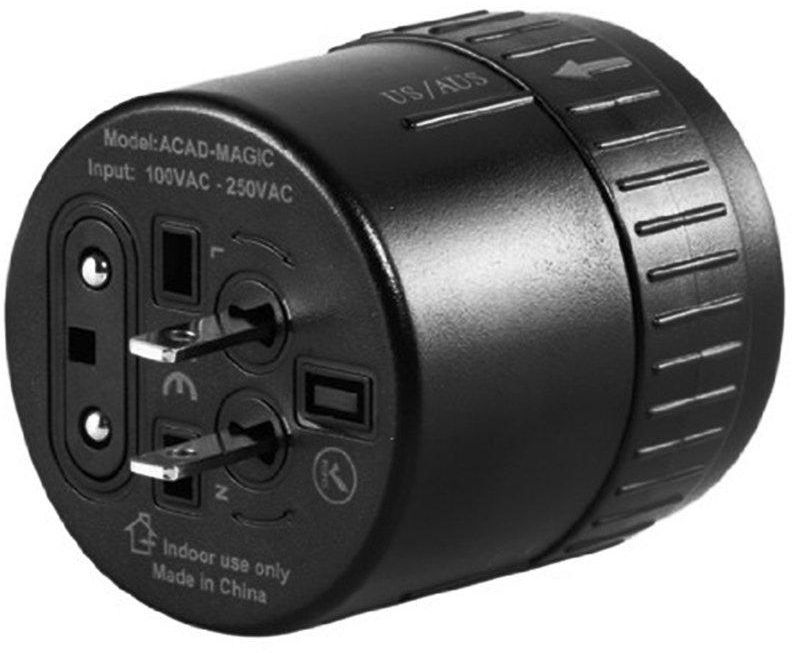 Avantree ACAD-Magic World Wide Universal AC Travel Plug Adapter (Black)
