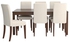 BJURSTA / HENRIKSDALTable and 6 chairs, brown, Linneryd natural