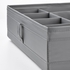 SKUBB Box with compartments - dark grey 44x34x11 cm