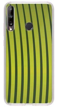 Classic Clear Series Grassy Blades Printed Case Cover For Huawei Y7p Green