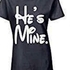 Mauton Couple's MINE 2-in-1 Printed T Shirt - Black