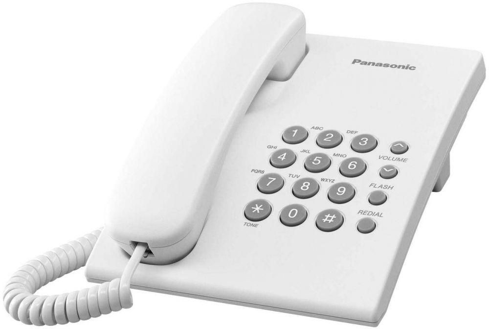 Panasonic KX-TS500 باناسونيك تليفون ارضي ابيض