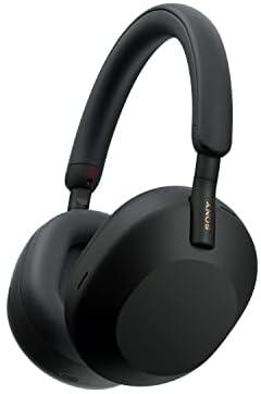 Sony WH-1000XM5 Noise Cancelling Wireless Headphones - 30 hours battery life - Over-ear style - Optimised for Alexa and the Google Assistant - with built-in mic for phone calls - Black, Bluetooth