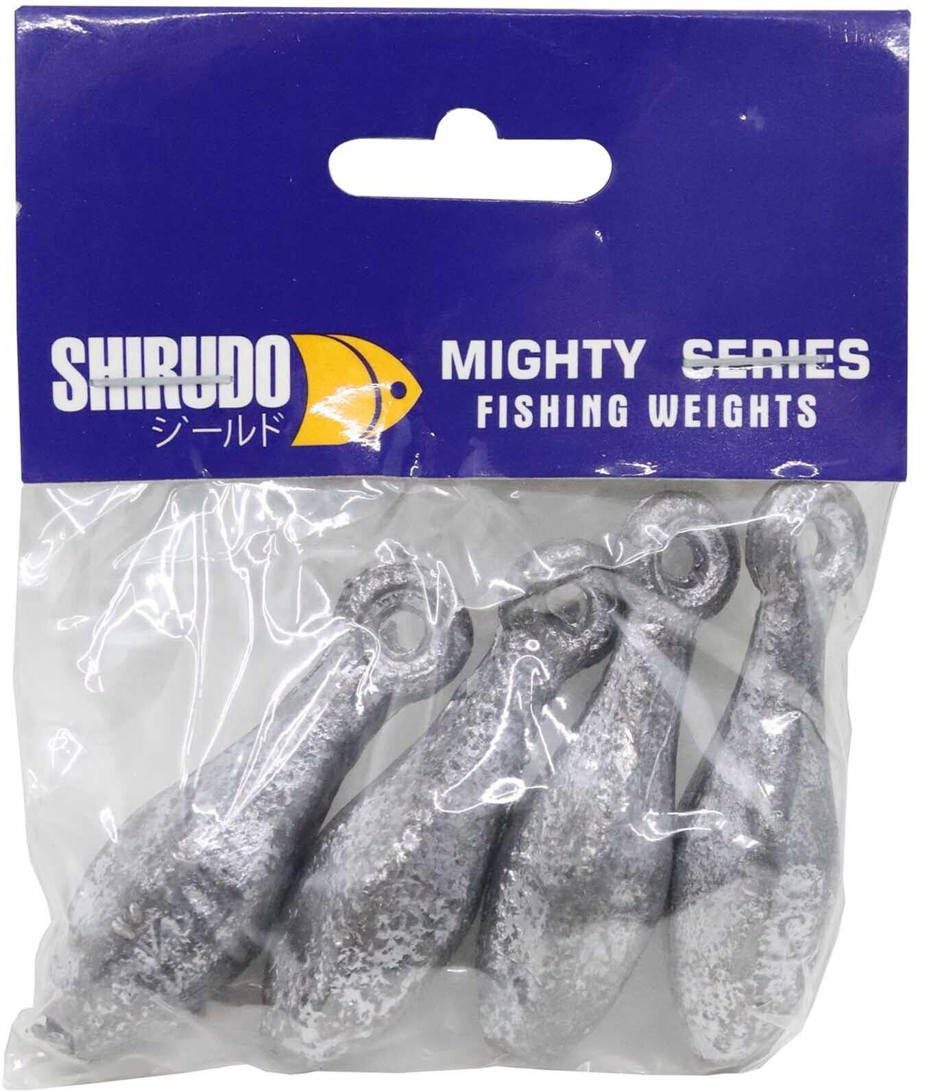 Shirudo Mighty Series Fishing Weights Silver Pack of 4