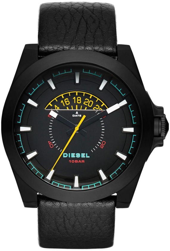 Diesel Arges Men's Black Dial Leather Band Watch - DZ1691
