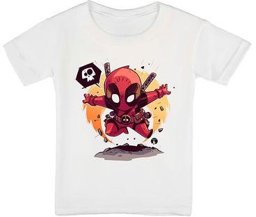 Deadpool Printed Short Sleeves T-Shirt White