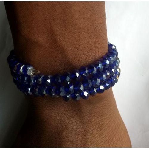 Fashion Ladies Blue Crystal Spiral Bracelet