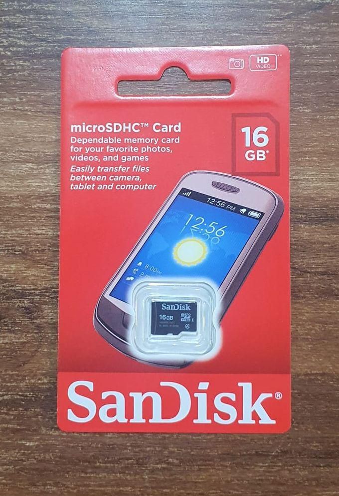 SanDisk 16GB Micro SDHC Memory Card