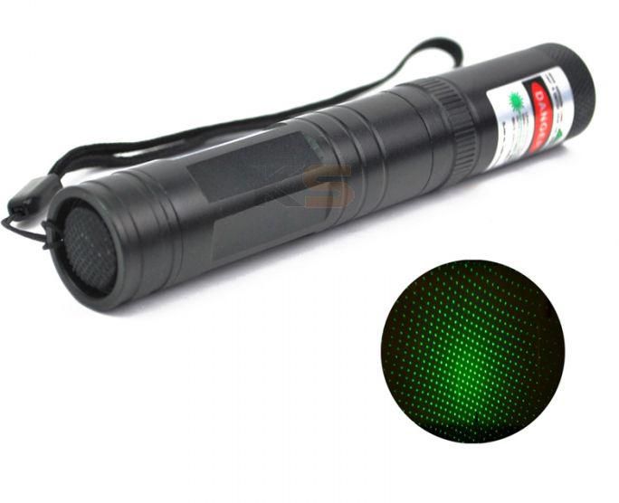 Green Beam Light Laser Pointer Flashlight Style 532nm 5mw+Light Star Cap