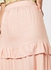 Women's Casual Tiered Ruffle Maxi Skirt Light Brown