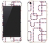 لاصقة من الفينيل لموبايل آيفون 5S مزين بأشكال سلسلة خطوط رسائل البريد