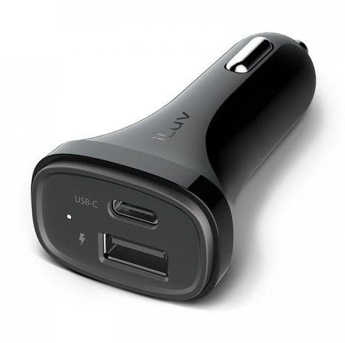 ILUV CBK Car Charger 2 USB Type-a 1 A.and Usb Type-c 3 A