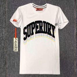 Super Dry Men's T-shirt Suede Print White