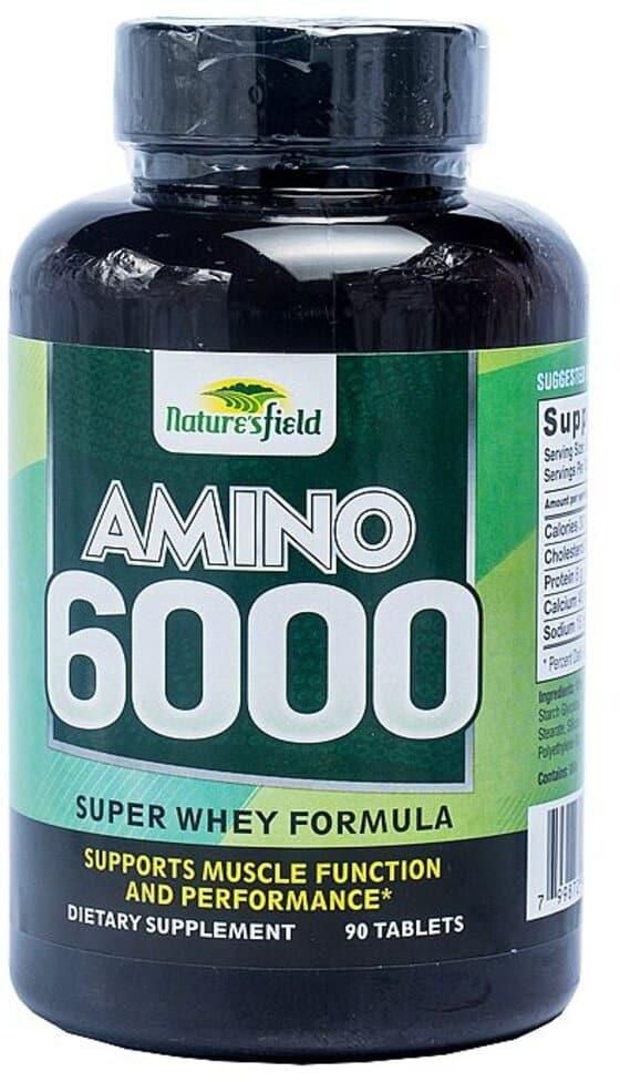 Natures Field Amino 6000 Super Whey Formula, 90 tablets