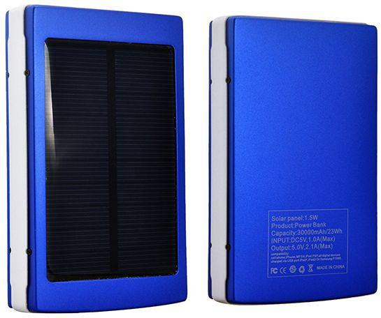 30000mAh Solar Power Panel Power Bank Dual USB External Mobile Battery Charger