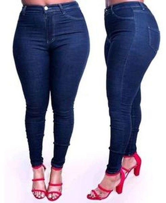 Fashion Women Plus Size Jeans Dark Blue