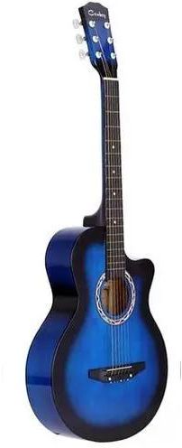 Acoustic Medium Size 6 Stringed Box Guitar - Blue Colour