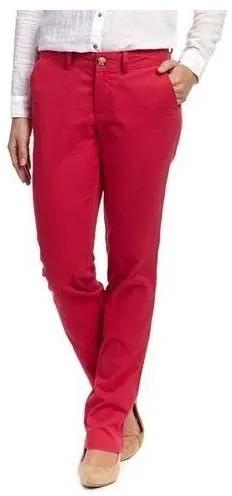 Fashion Red Men's Khaki Pants-soft Slim Fit
